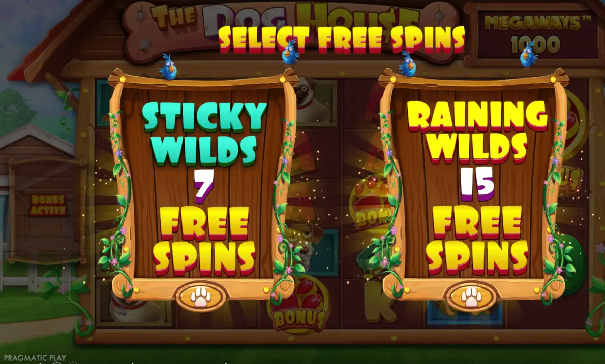 Play The Dog House Megaways slot from Pragmatic Play