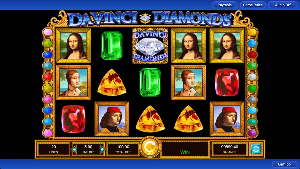 Play Da Vinci Diamonds slot for real money