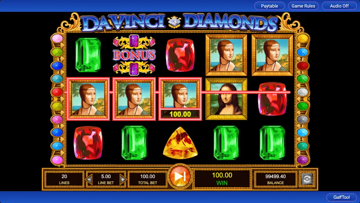 Da Vinci Diamonds slot by IGT