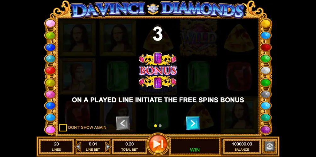 Da Vinci Diamonds slot