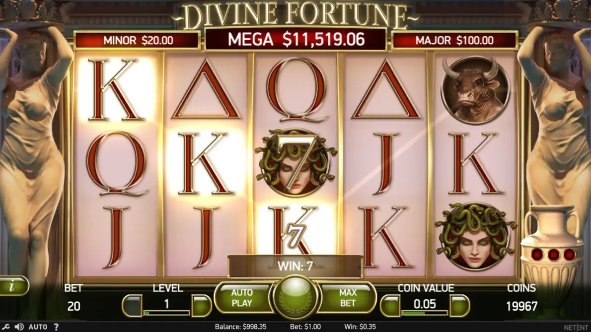 Play Divine Fortune slot for real money