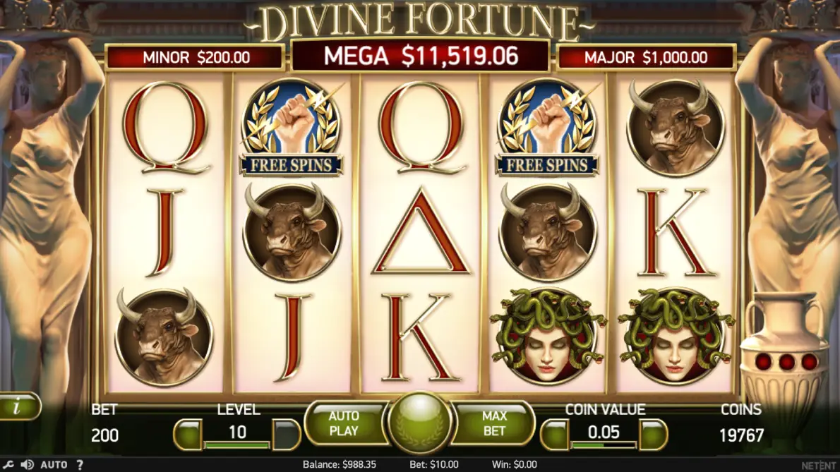 Divine Fortune slot from NetEnt