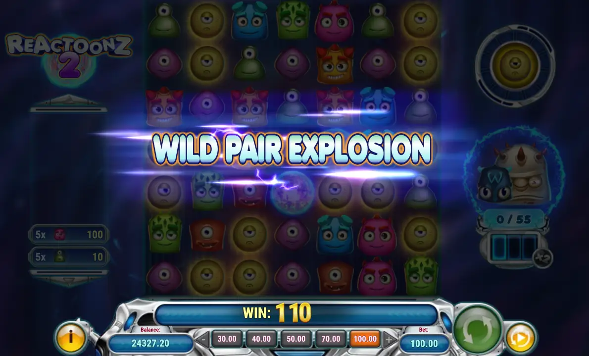 Play Reactoonz 2 demo slot for free