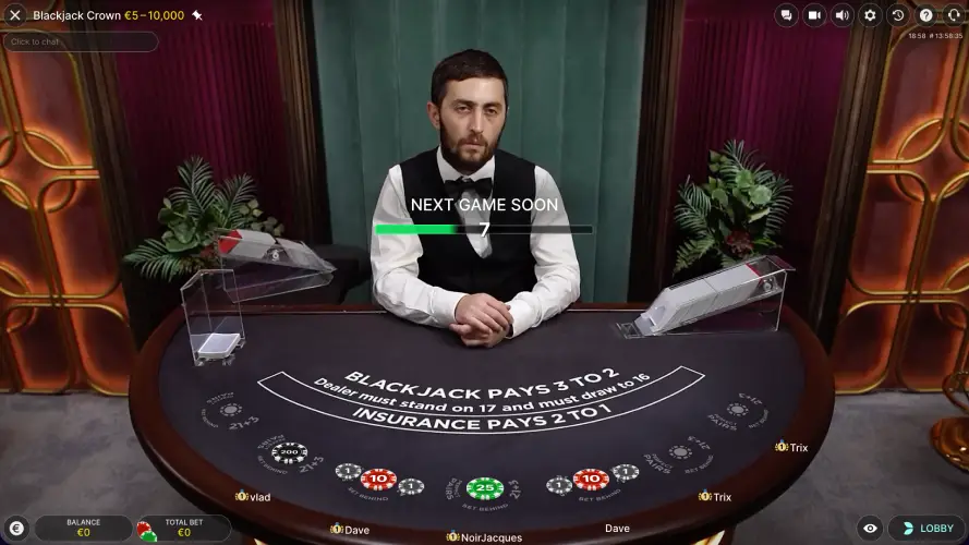 Play Blackjack Crown for real money