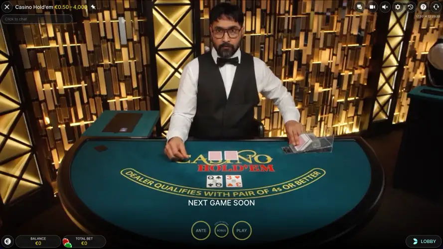 Play Casino Hold'em poker for real money