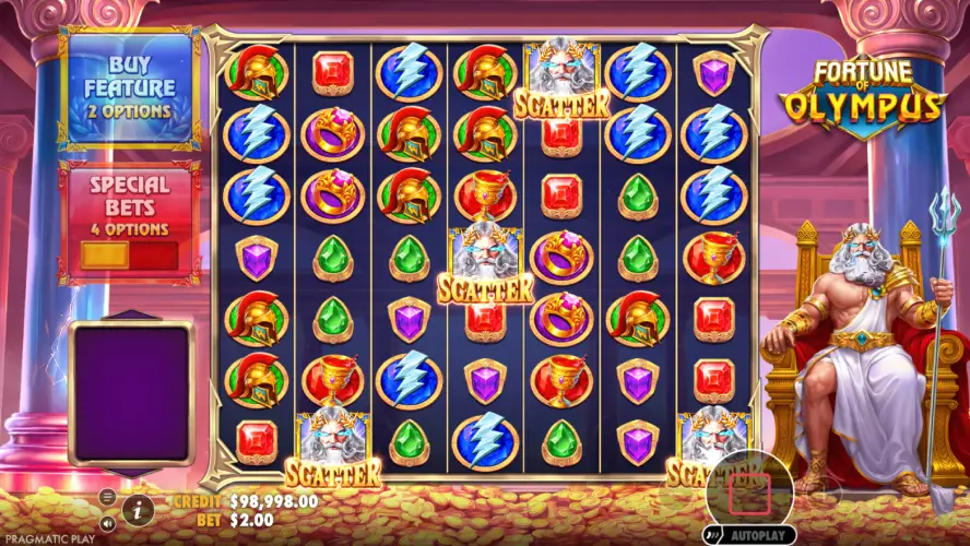 Play the Fortune of Olympus slot from Pragmatic Play