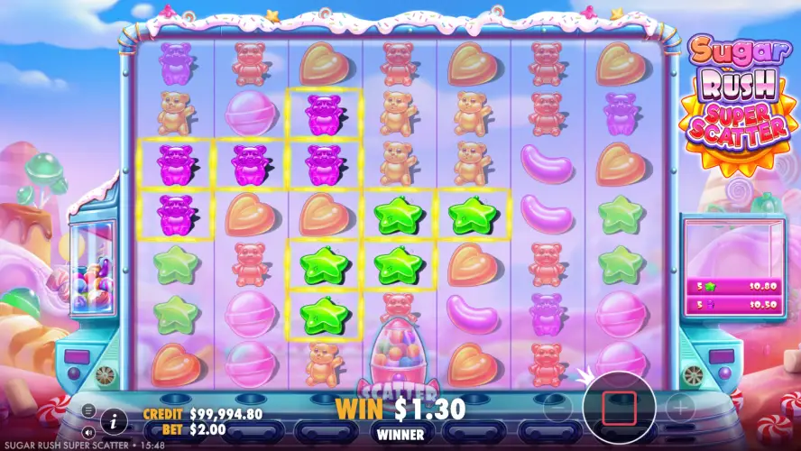 Play Sugar Rush Super Scatter slot for real money