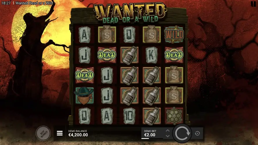 Play Wanted Dead Or A Wild slot for real money