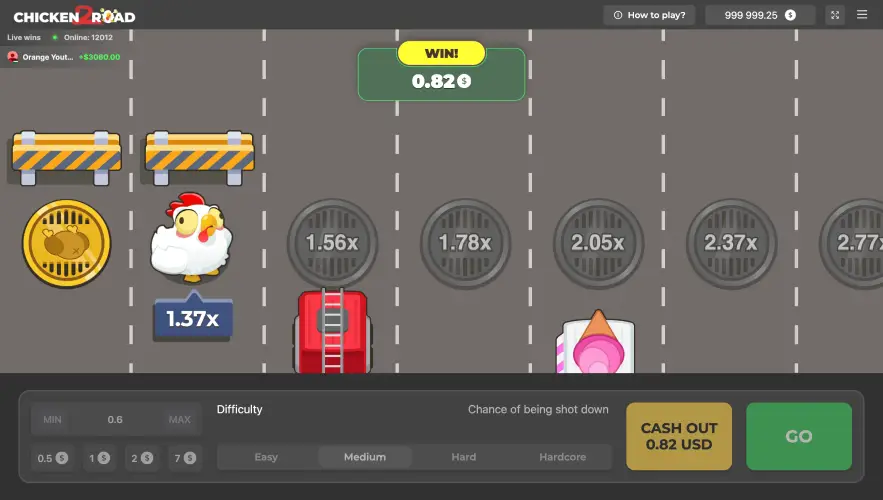 Chicken Road 2 crash game by InOut Games