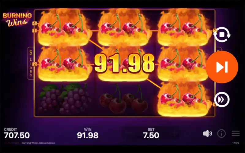 Play Burning Wins: classic 5 demo slot for free