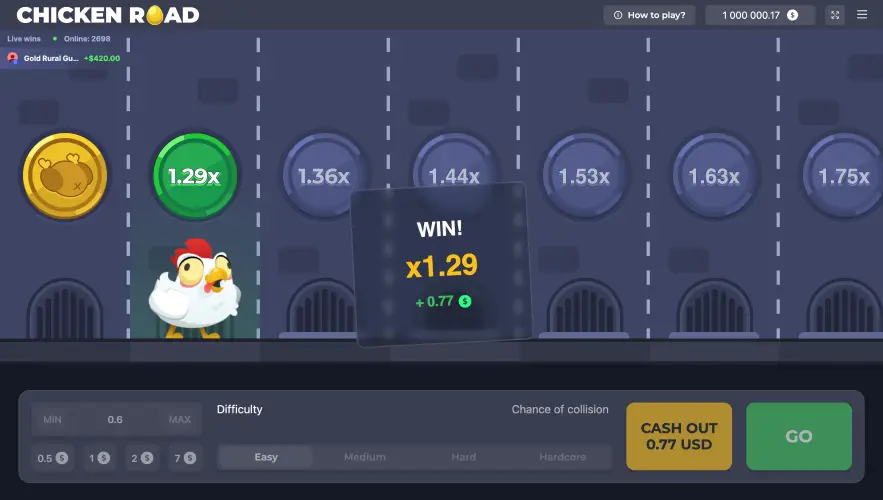 Play Chicken Road for real money
