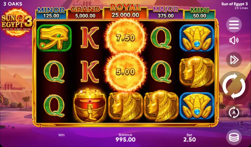 Play Sun of Egypt 3 demo slot for free