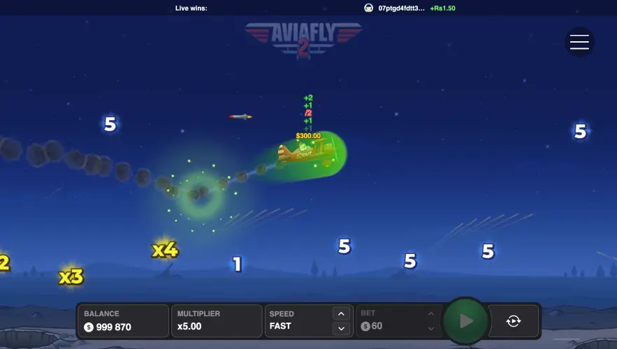 Play the crash game Avia Fly 2