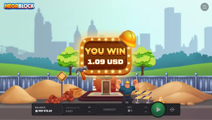 MegaBlock crash game from InOut Games for money