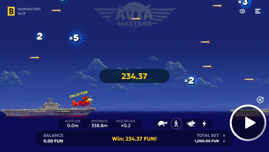 Play the Aviamasters crash game demo for free