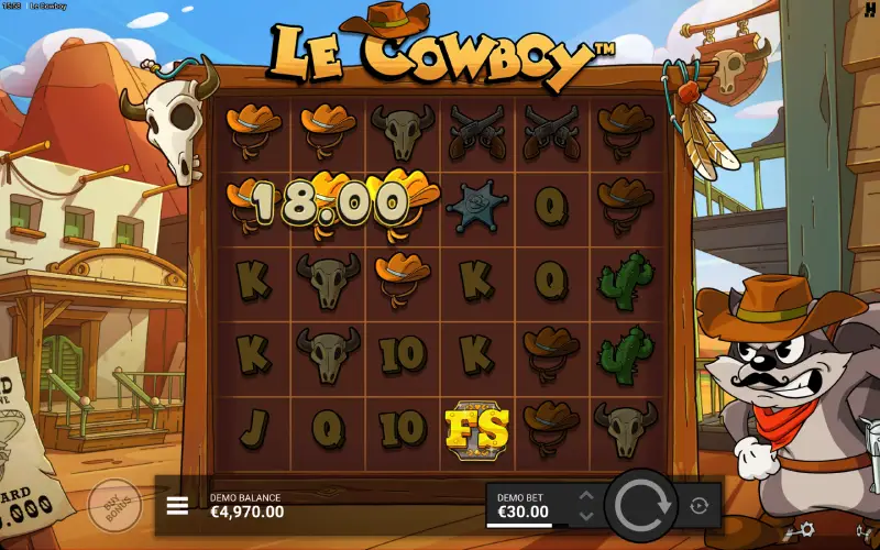 Play Le Cowboy slot by Hacksaw Gaming