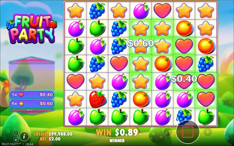 Play Fruit Party slot from Pragmatic Play