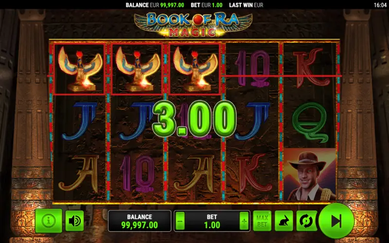 Play the Book of Ra Magic slot from NOVOMATIC