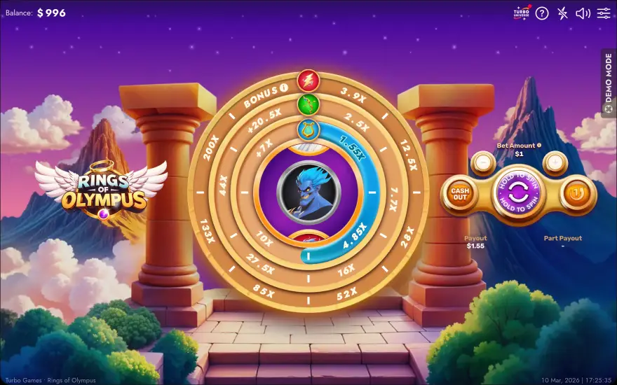 Play Rings of Olympus demo slot for free