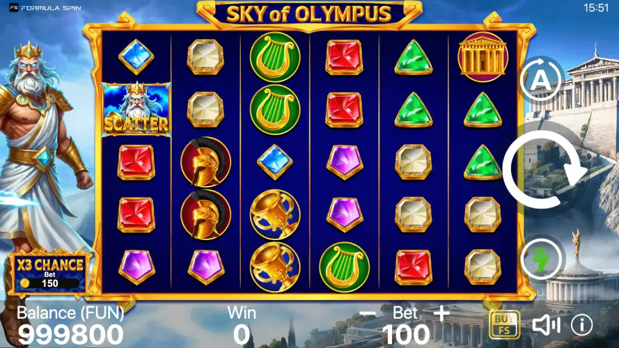 Play the Sky of Olympus slot for real money