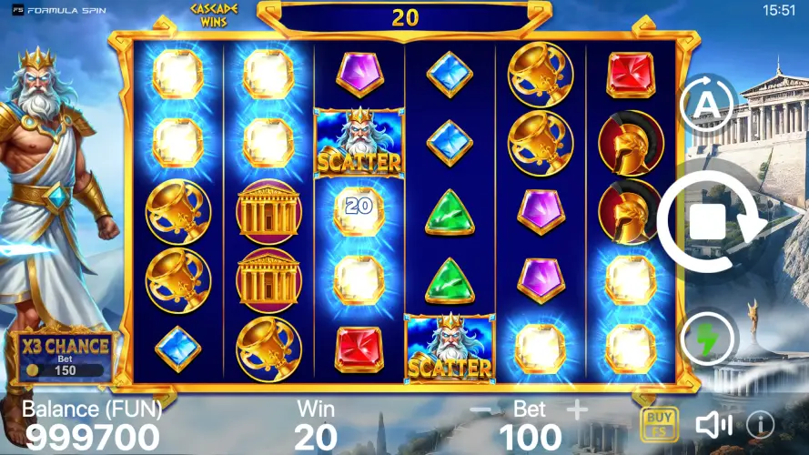 Play the Sky of Olympus slot by Formula Spin