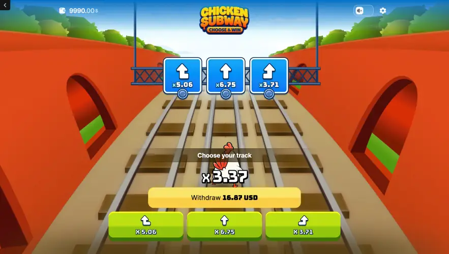 Play Chicken Subway Crash Game from 100HP