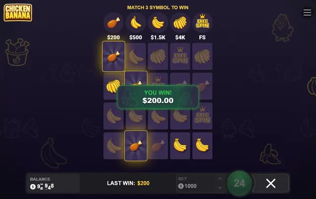 Play Chicken Banana slot for real money