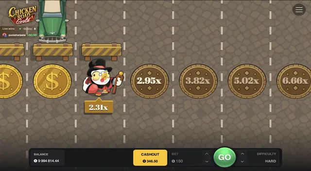 Play Chicken Road Gold slot for real money