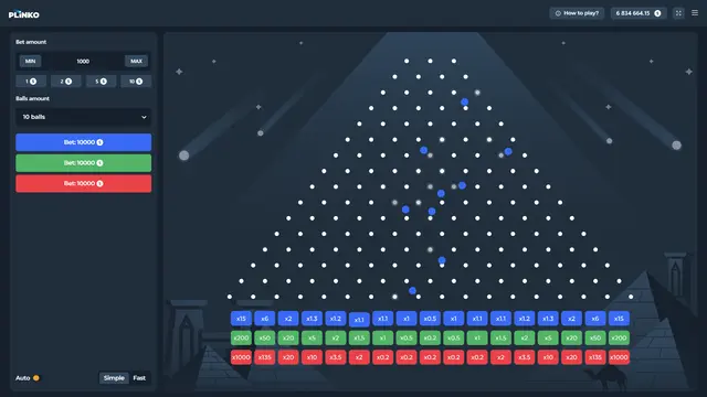 Play Plinko 1000 slot for real money
